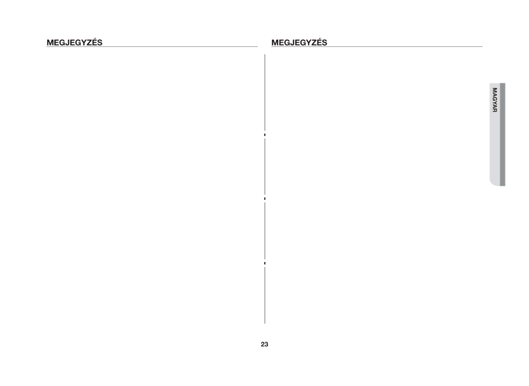 Samsung MW86N-SX/XEH manual Megjegyzés 