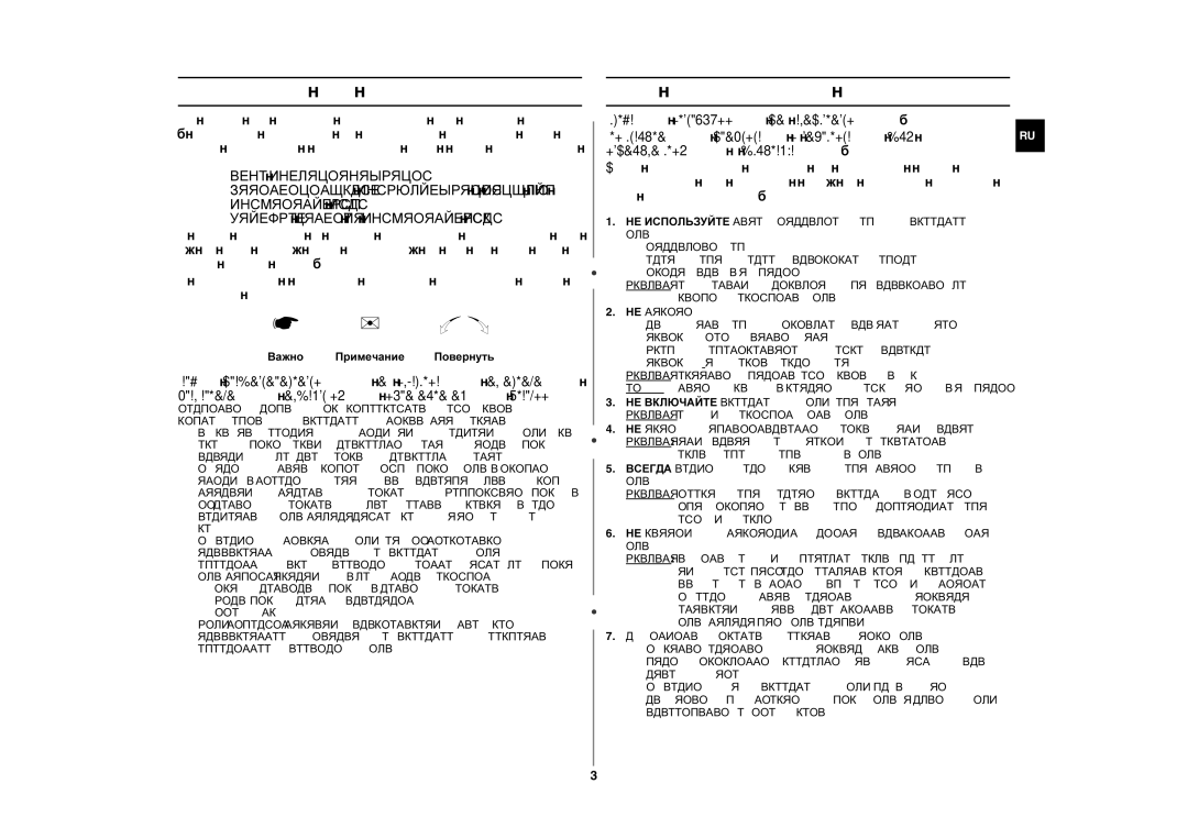 Samsung MW87WR/BWT, MW87WR/SBW manual Использование этой инструкции, Меры предосторожности, Важно Примечание Повернуть 