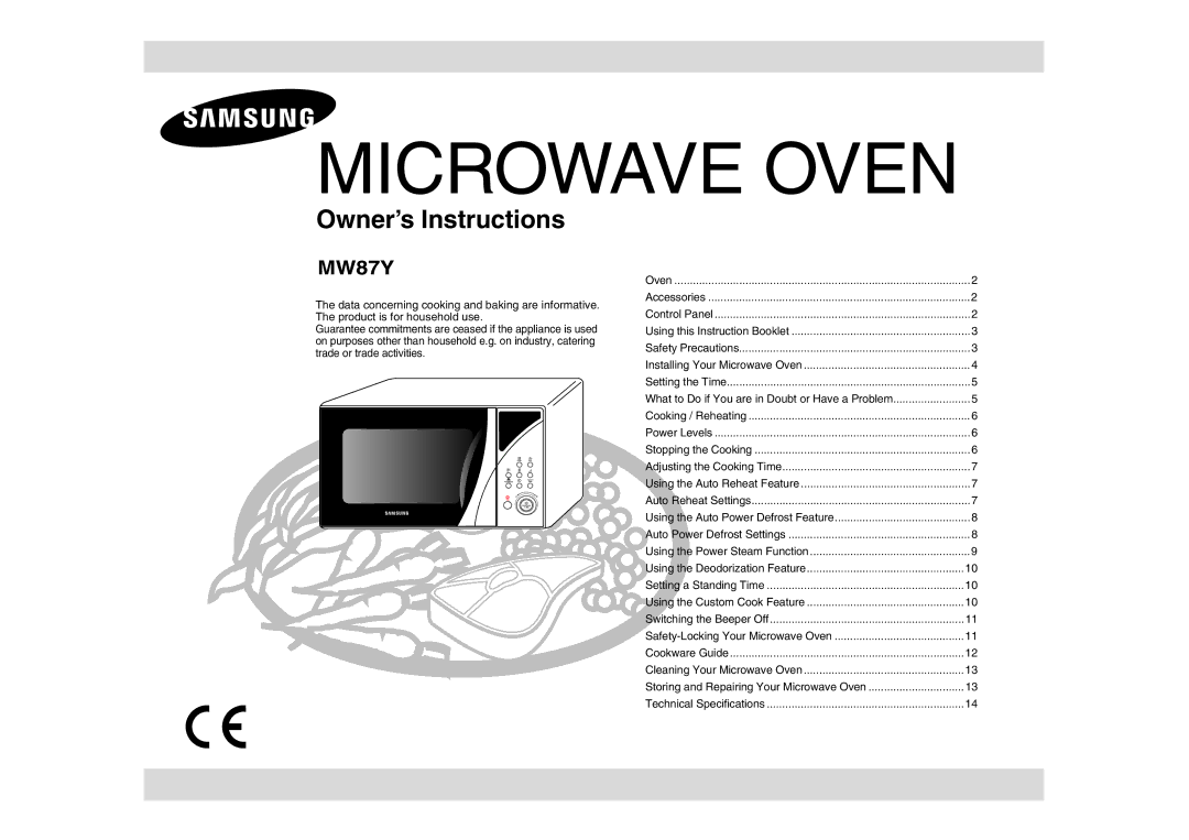 Samsung MW87Y-S/XEH manual Mikrohullámú Sütõ 