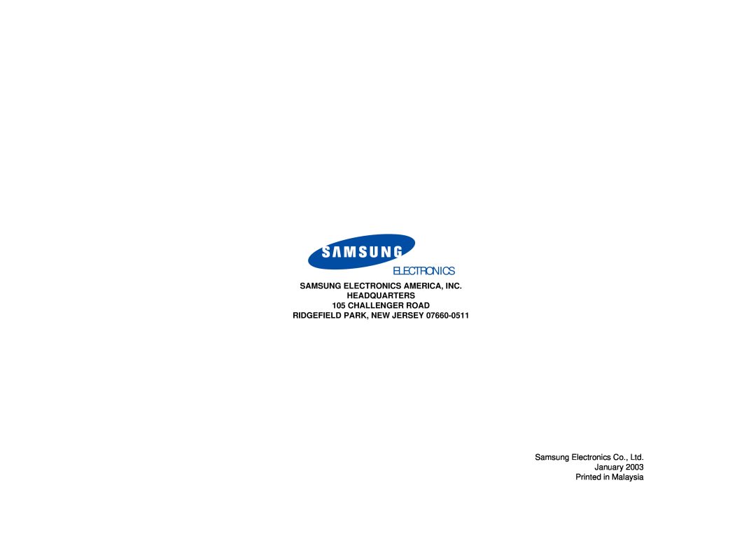 Samsung MW888STB Samsung Electronics America, Inc Headquarters, Challenger Road Ridgefield Park, New Jersey 