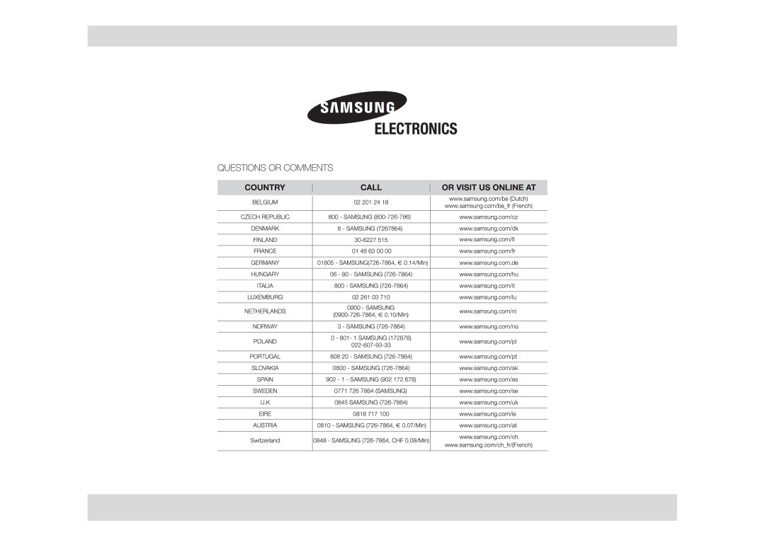 Samsung MW89MST/XEG, MW89MST/BAL, MW89MST/BOL, MW89MST/XEO manual 