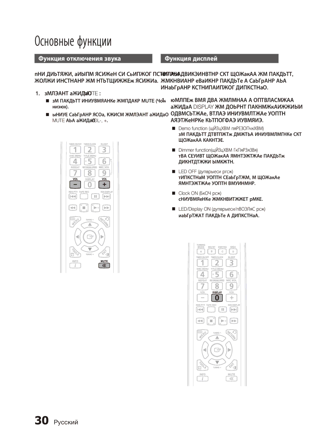 Samsung MX-C730D/XER manual Основные функции, Функция отключения звука Функция дисплей, Нужно ответить на телефонный звонок 