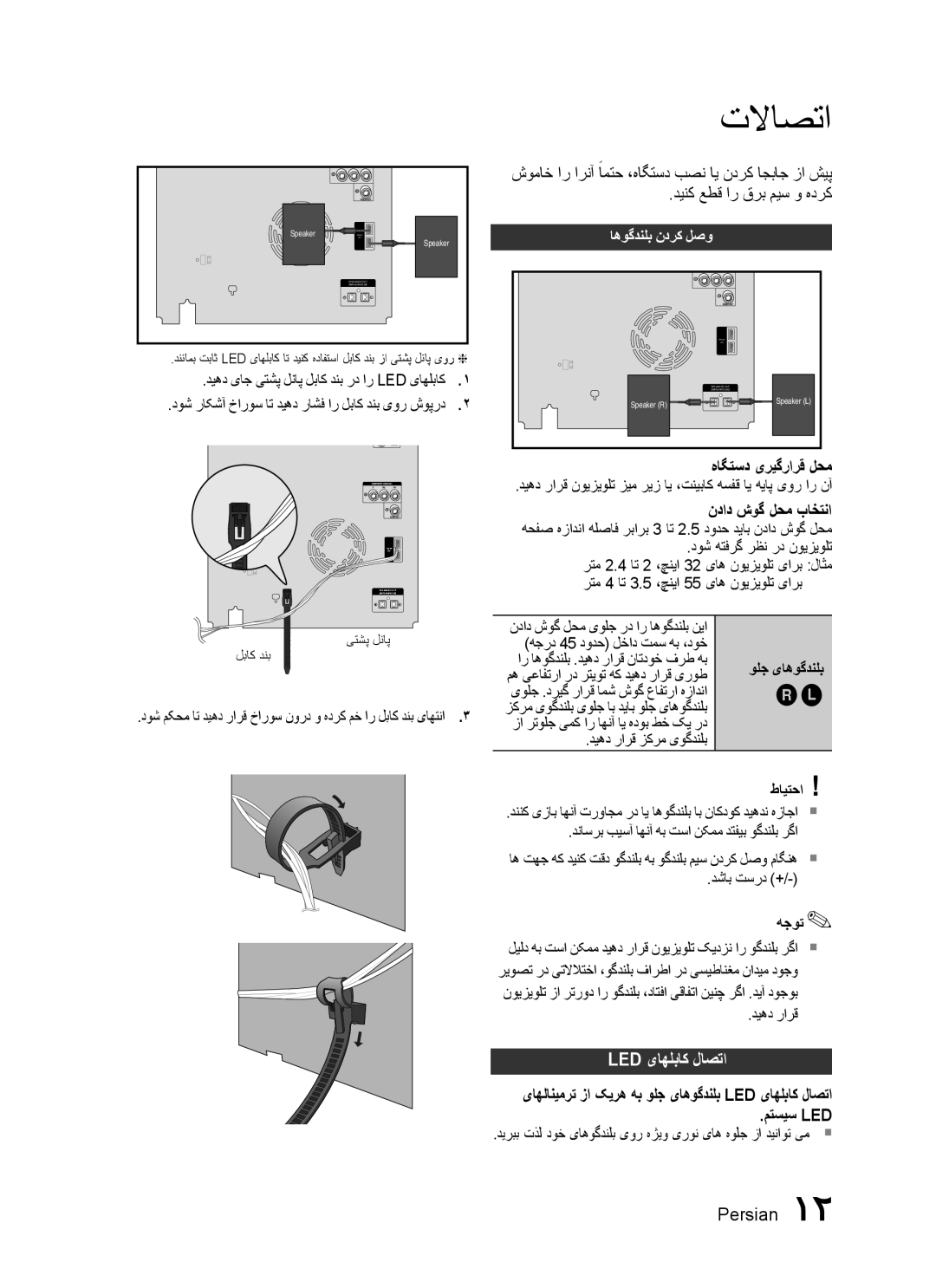 Samsung MX-C830D/LAG, MX-C830D/HAC, MX-C830D/AFR, MX-C830D/KE, MX-C870D/XFA manual Led یاهلباک لاصتا, ولج یاهوگدنلب, طایتحا 