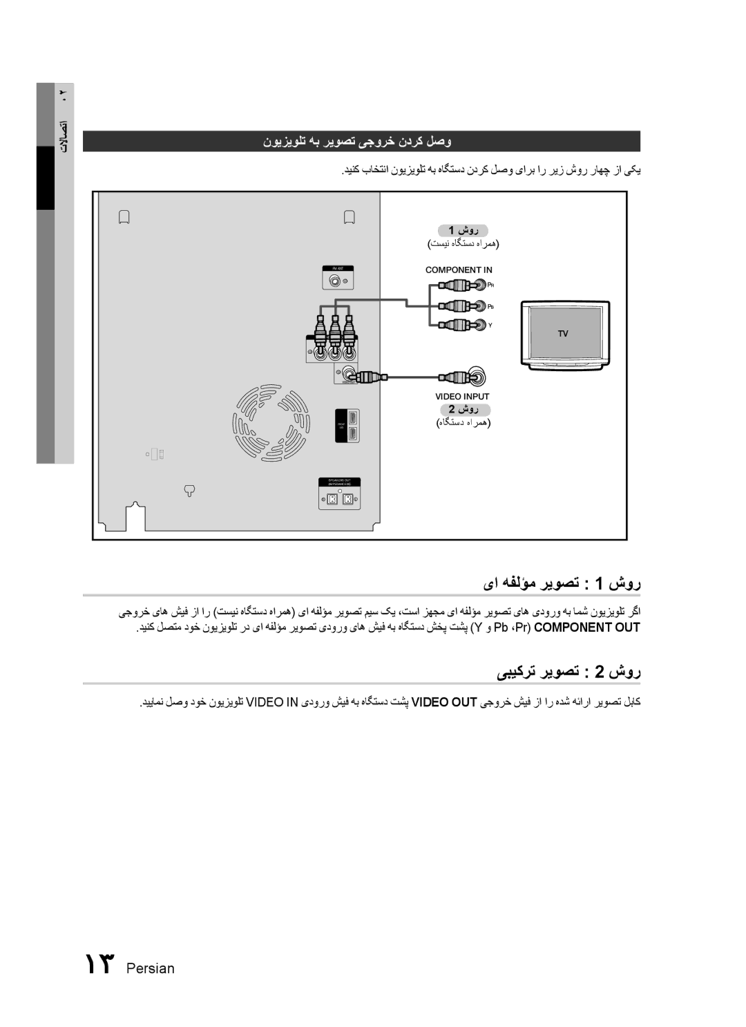 Samsung MX-C830D/MEA, MX-C830D/HAC, MX-C830D/AFR یا هفلؤم ریوصت 1 شور, یبیکرت ریوصت 2 شور, نویزیولت هب ریوصت یجورخ ندرک لصو 