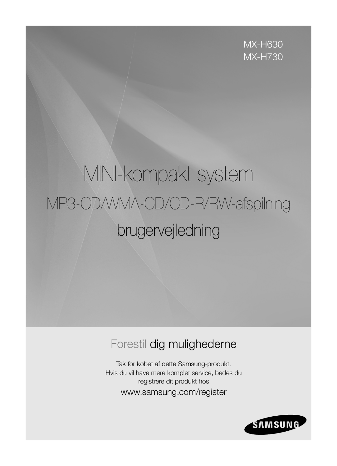 Samsung MX-H730/XE manual Minikompaktsystem 