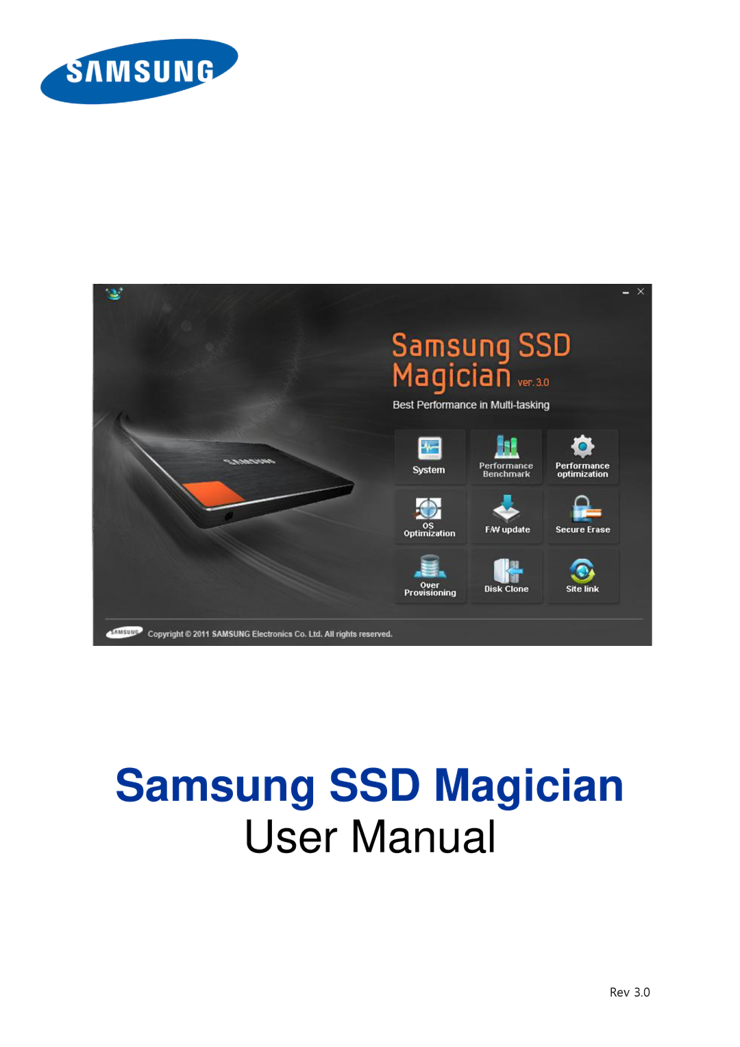 Samsung MZ-5PA128C/EU, MZ-5PA256C/EU, MZ-5PA128B/EU, MZ-5PA256B/EU, MZ-5PA064C/EU, MZ-5PA064B/EU manual Samsung SSD Magician 