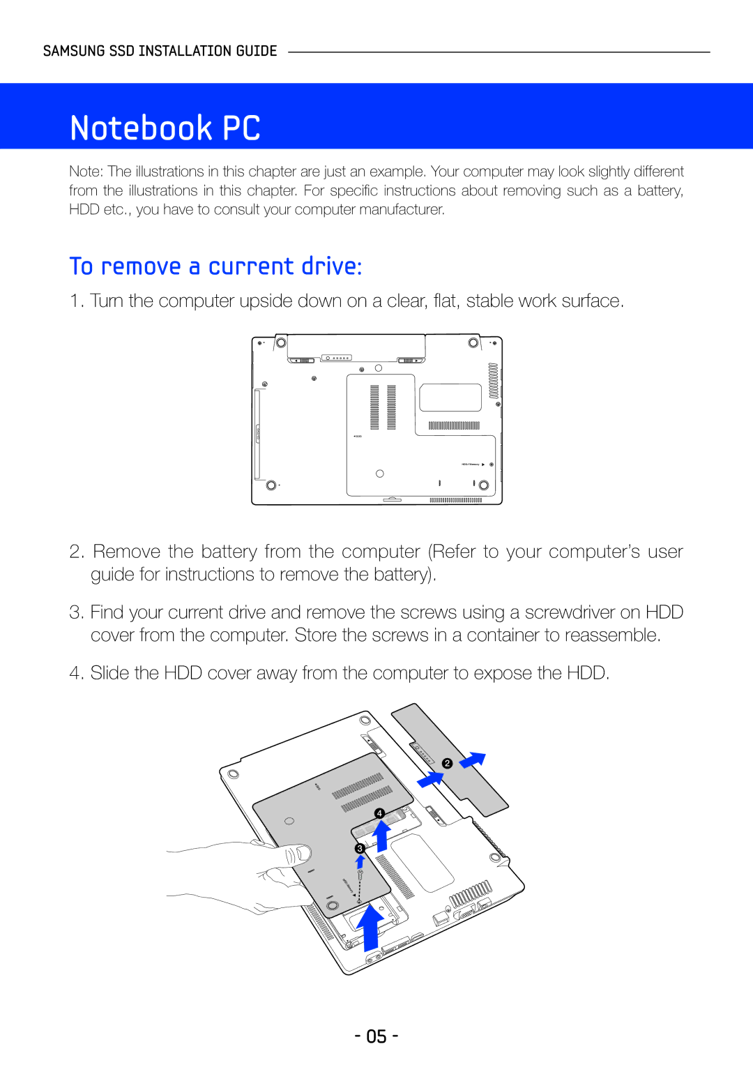 Samsung MZ-5PA128/EU, MZ-5PA256/EU, MZ-5PA064/EU, MZ-5PA256C/EU, MZ-5PA256B/EU, MZ-5PA064C/EU manual To remove a current drive 