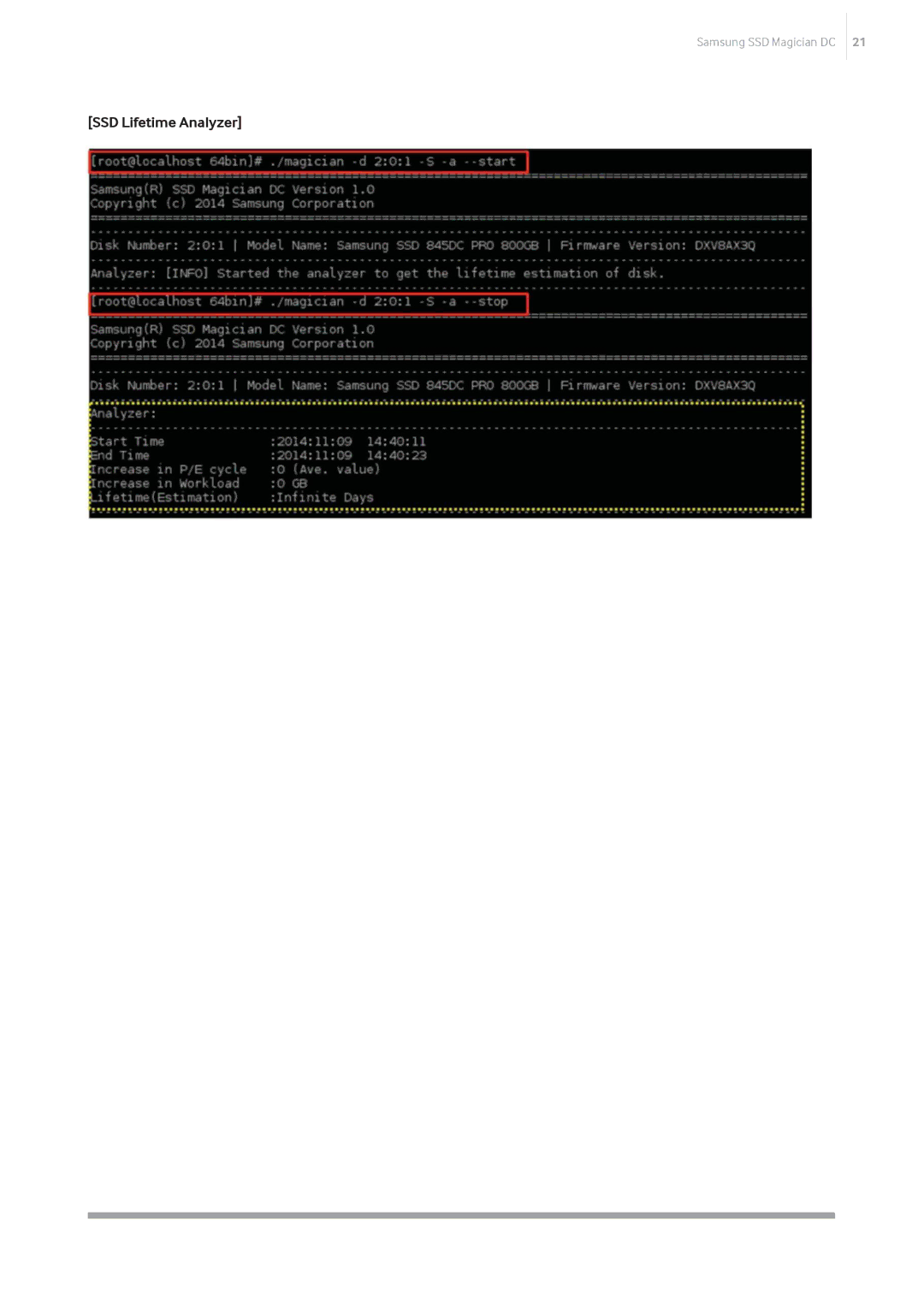 Samsung MZ-7KM240E, MZ-7KM480Z, MZ-7KM120E, MZ-7LM960Z, MZ-7LM960E, MZ-7LM480E, MZ-7KM480E, MZ-7LM3T8E SSD Lifetime Analyzer 