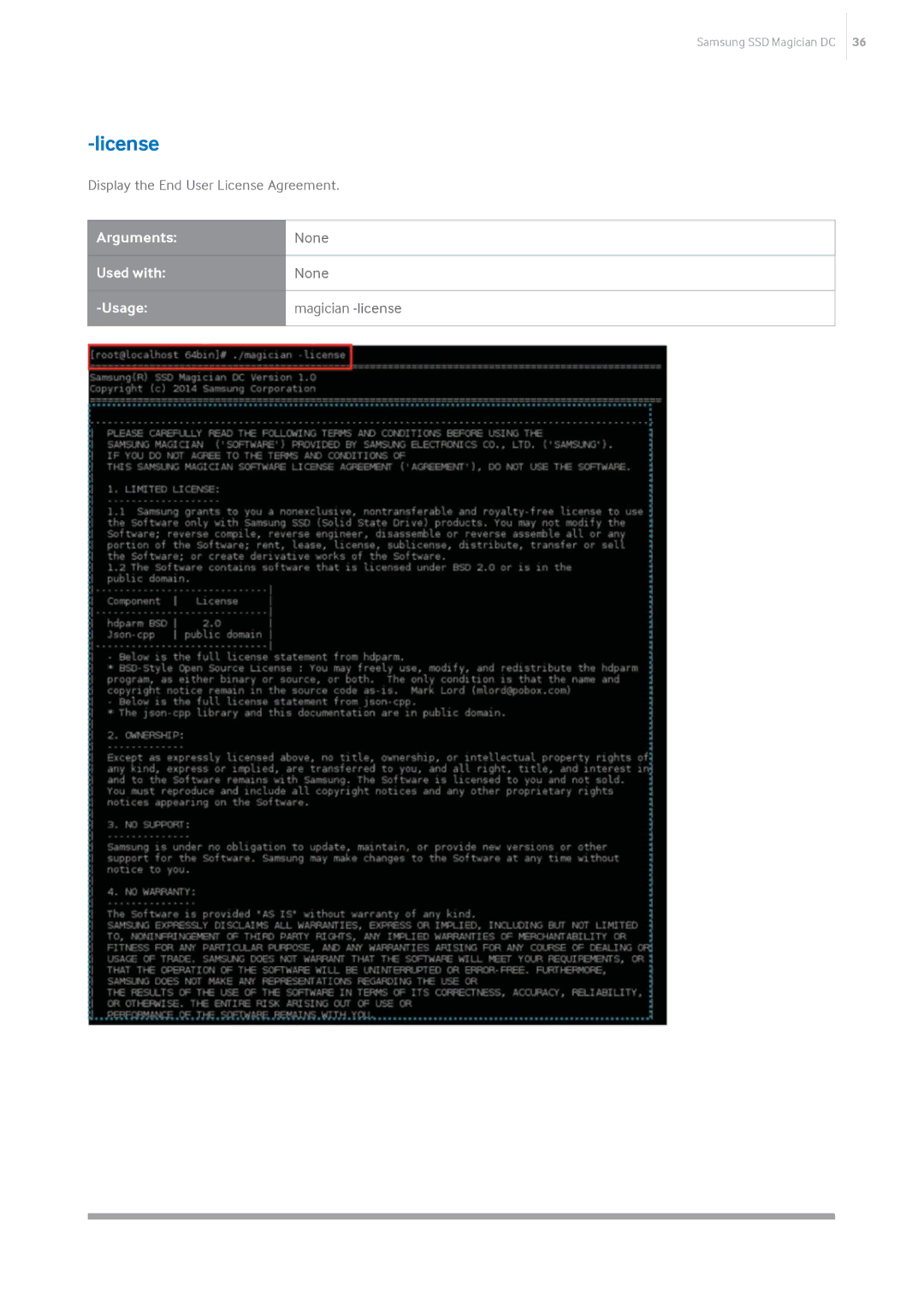 Samsung MZ-7LM120Z, MZ-7KM480Z, MZ-7KM240E, MZ-7KM120E manual Display the End User License Agreement, Magician -license 