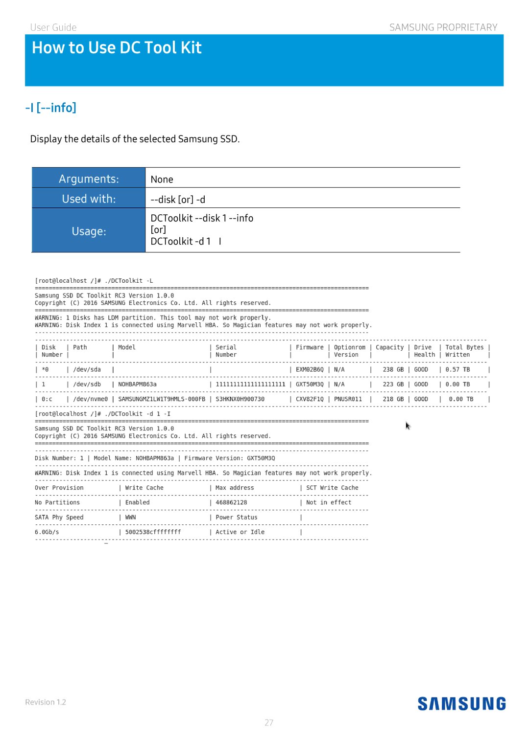 Samsung MZ-7LM1T9NE, MZ-7LM480NE, MZ-7LM960NE manual Info 