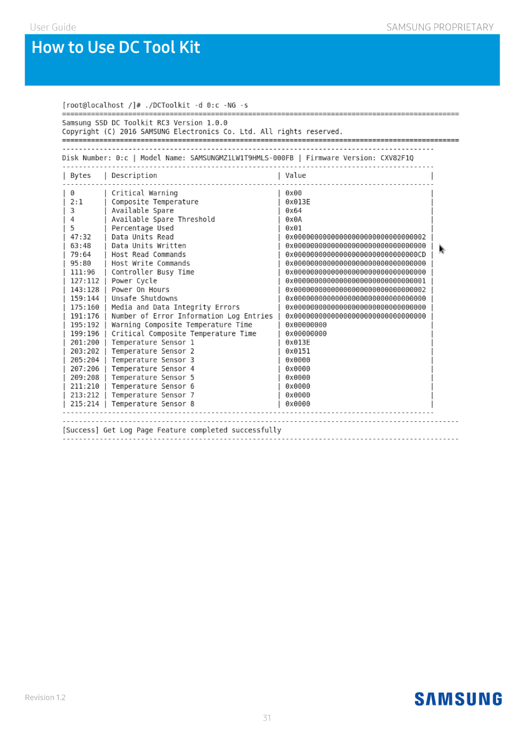 Samsung MZ-7LM480NE, MZ-7LM1T9NE, MZ-7LM960NE manual How to Use DC Tool Kit 