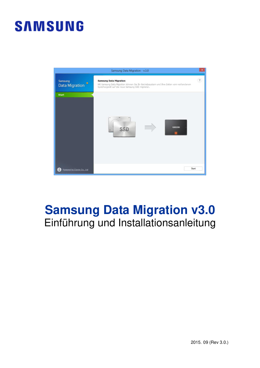 Samsung MZ-7PC128B/WW manual Samsung Data Migration, Einführung und Installationsanleitung 