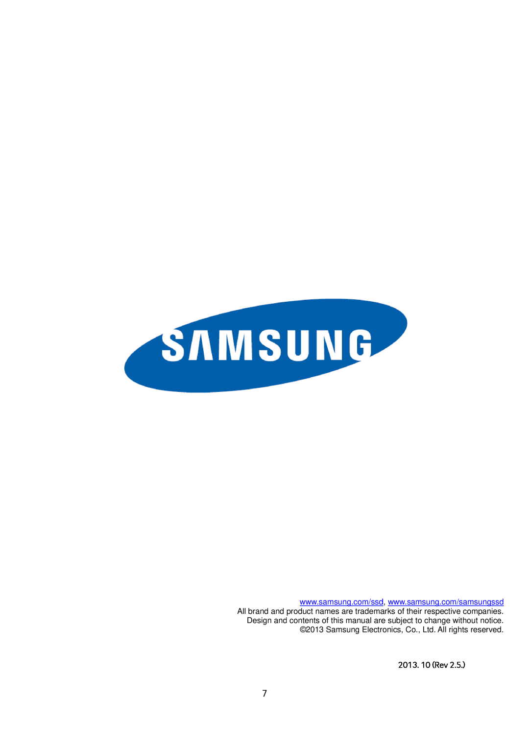 Samsung MZ-7TD250KW, MZ-7TD500BW, MZ-7TD120KW, MZ-7TD120BW, MZ-7TD500KW, MZ-7TD250BW manual 2013. 10 Rev 