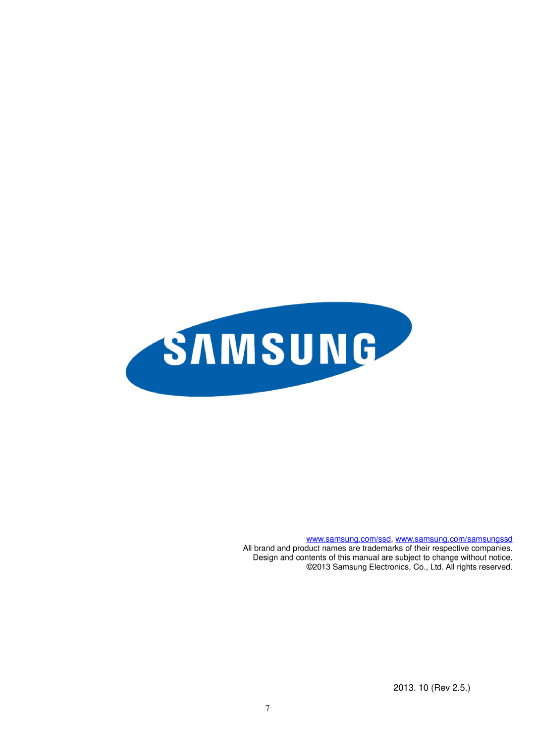 Samsung MZ-7TD256KW, MZ-7TD500BW, MZ-7TD250KW, MZ-7TD120KW, MZ-7TD128BW, MZ-7TD120BW, MZ-7TD120Z, MZ-7TD512KW manual 2013 Rev 