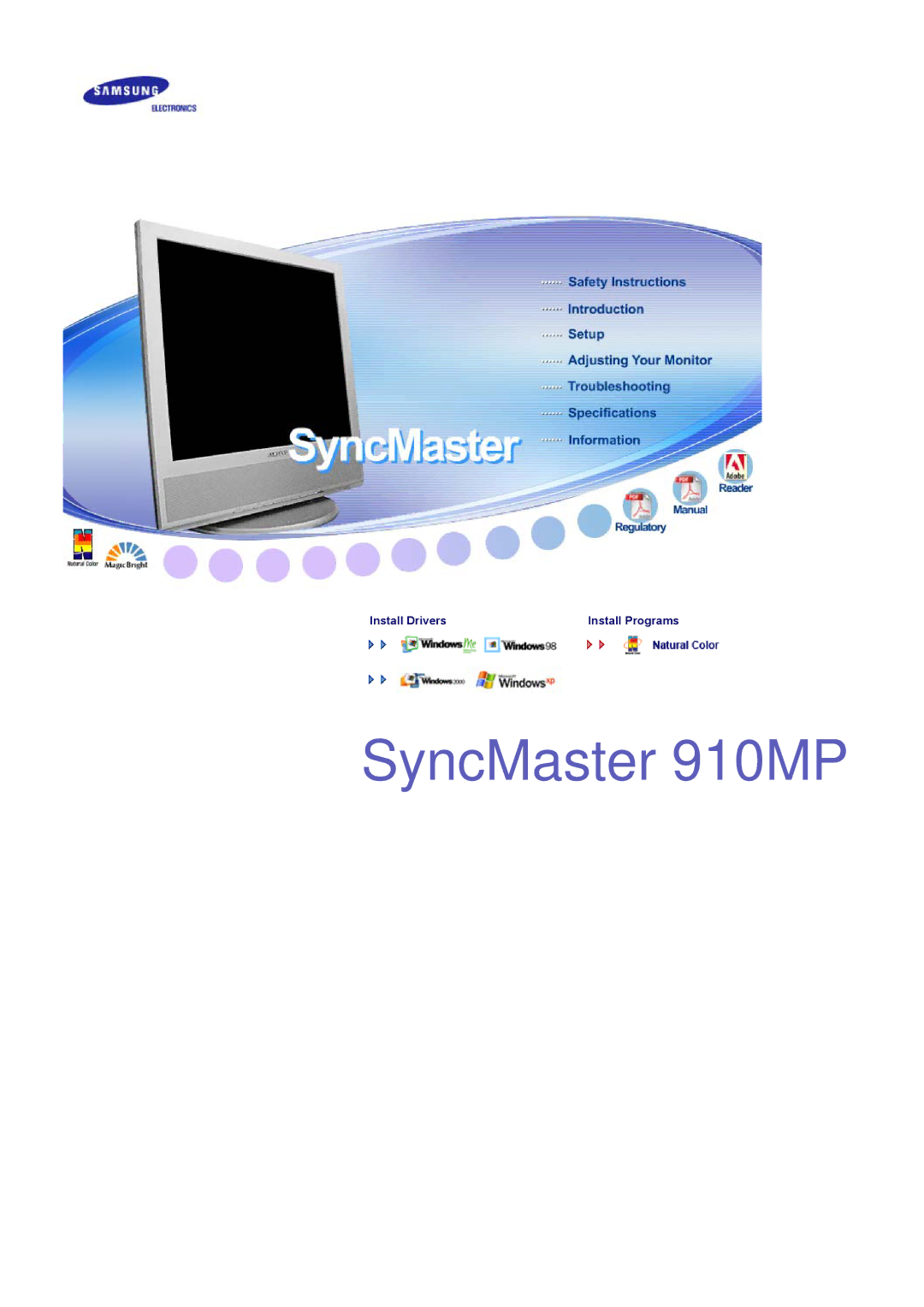 Samsung MZ19FSSS/EDC manual SyncMaster 910MP 