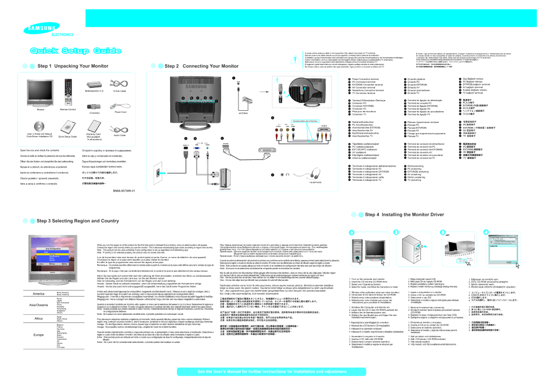 Samsung MZ19FSSS/EDC manual Unpacking Your Monitor Connecting Your Monitor 