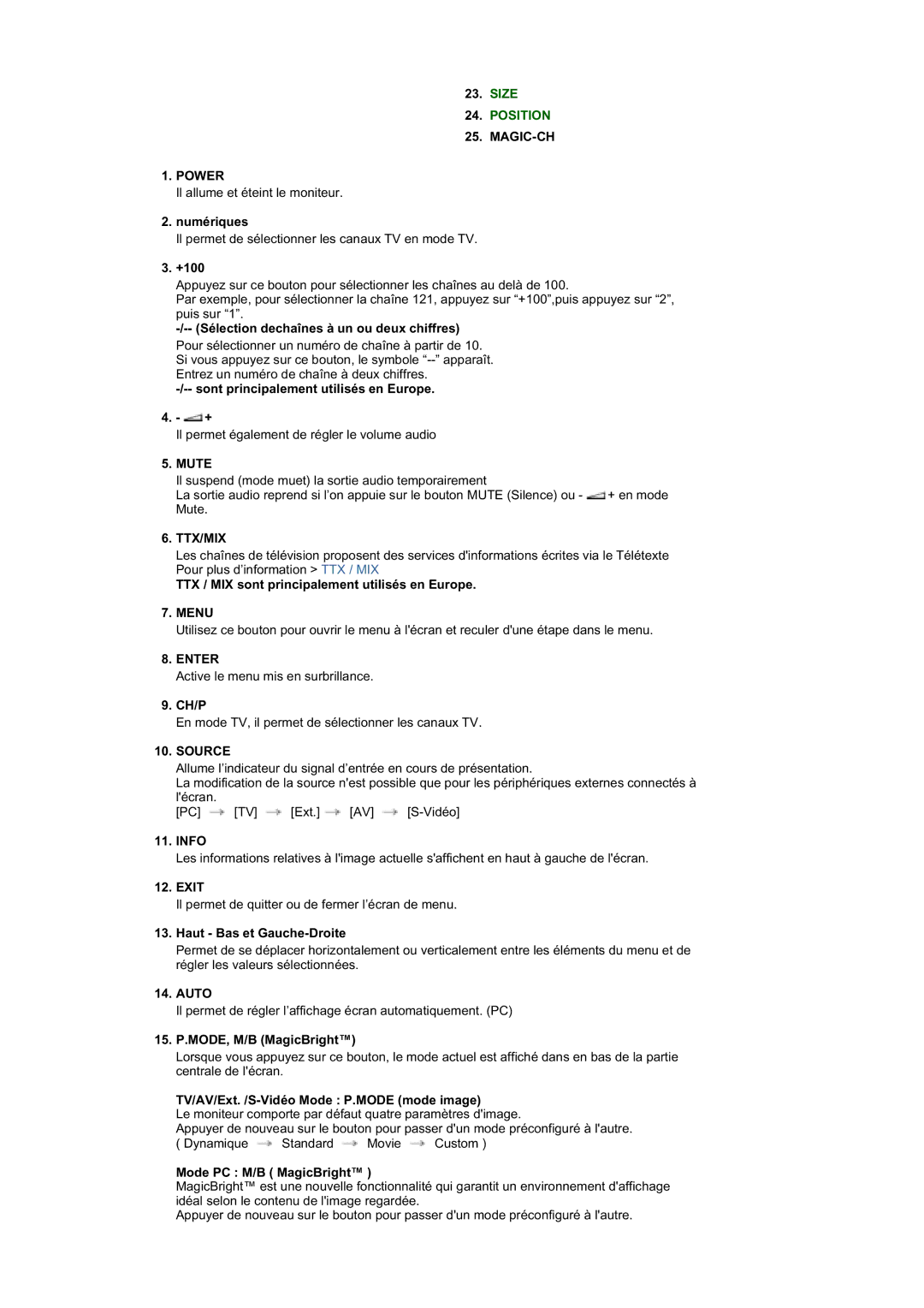 Samsung MZ19FSSS/EDC manual MAGIC-CH Power, Mute 