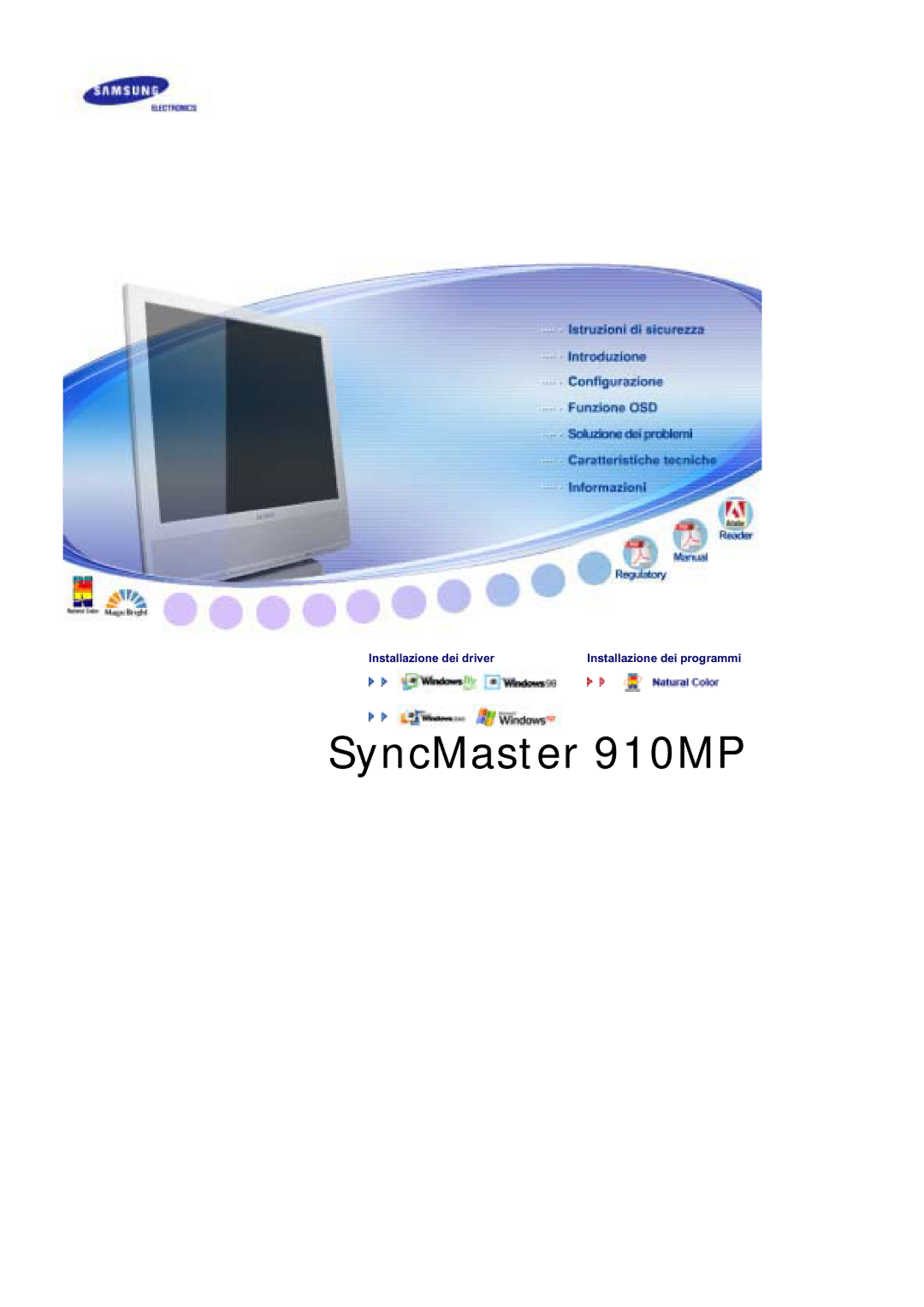 Samsung MZ19FSSS/EDC manual SyncMaster 910MP 