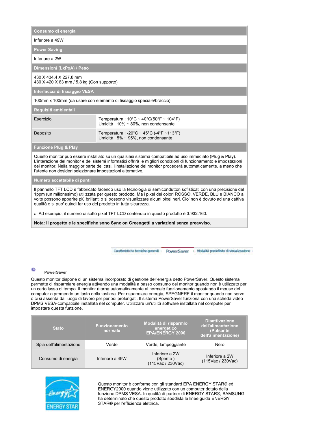 Samsung MZ19FSSS/EDC manual Epa/Energy 