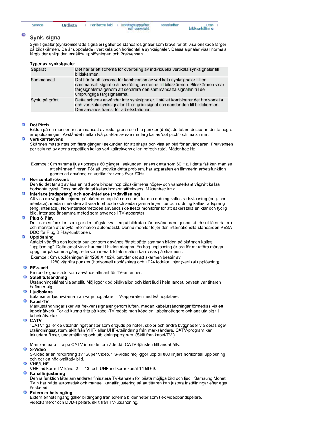 Samsung MZ19FSSS/EDC manual Catv, Vhf/Uhf 