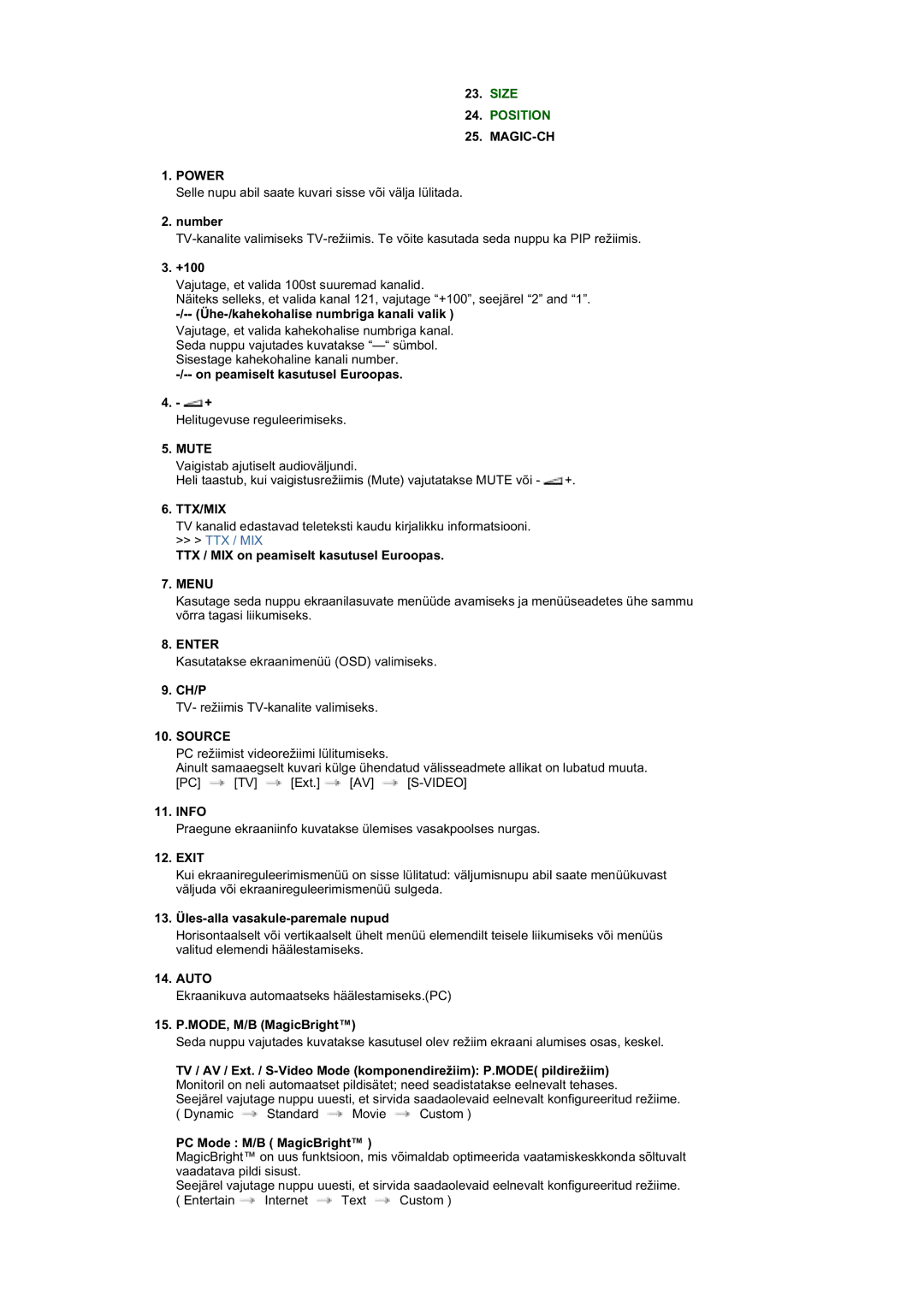 Samsung MZ19FSSS/EDC manual MAGIC-CH Power, Mute 