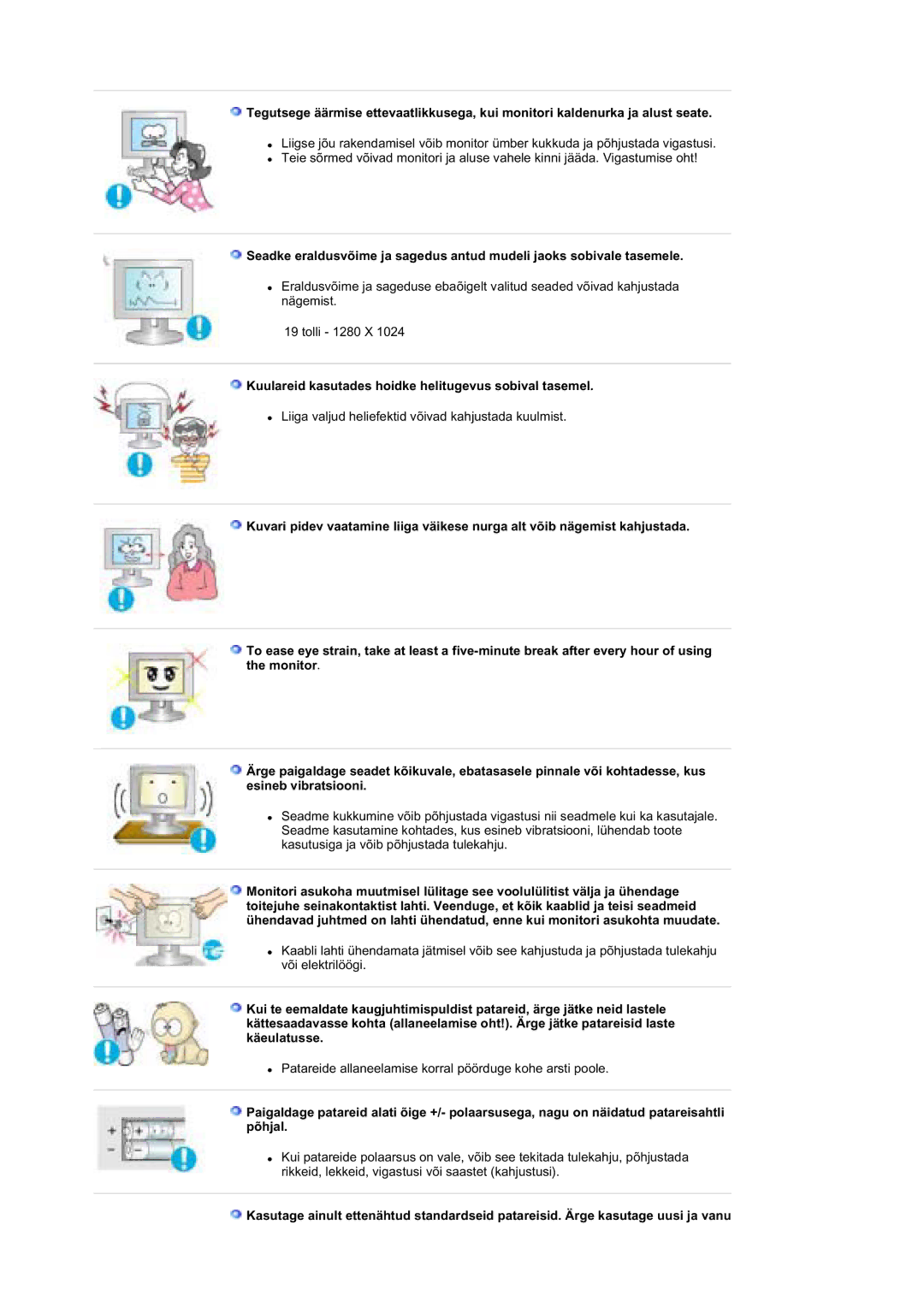 Samsung MZ19FSSS/EDC manual Kuulareid kasutades hoidke helitugevus sobival tasemel 