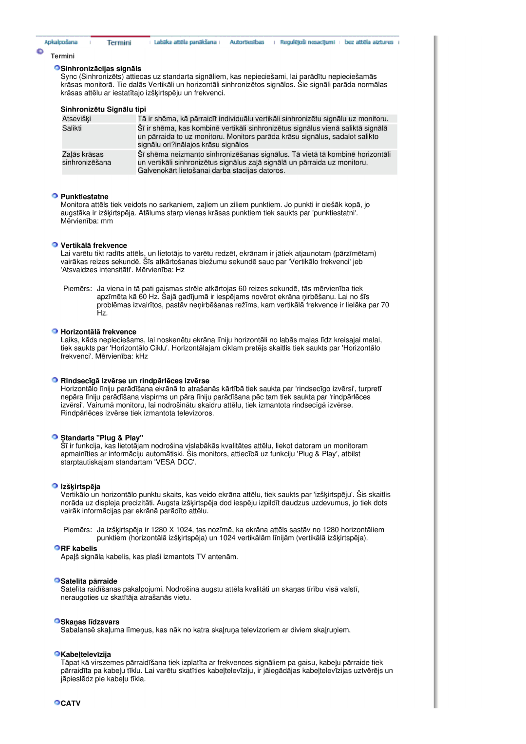 Samsung MZ19FSSS/EDC manual Catv 