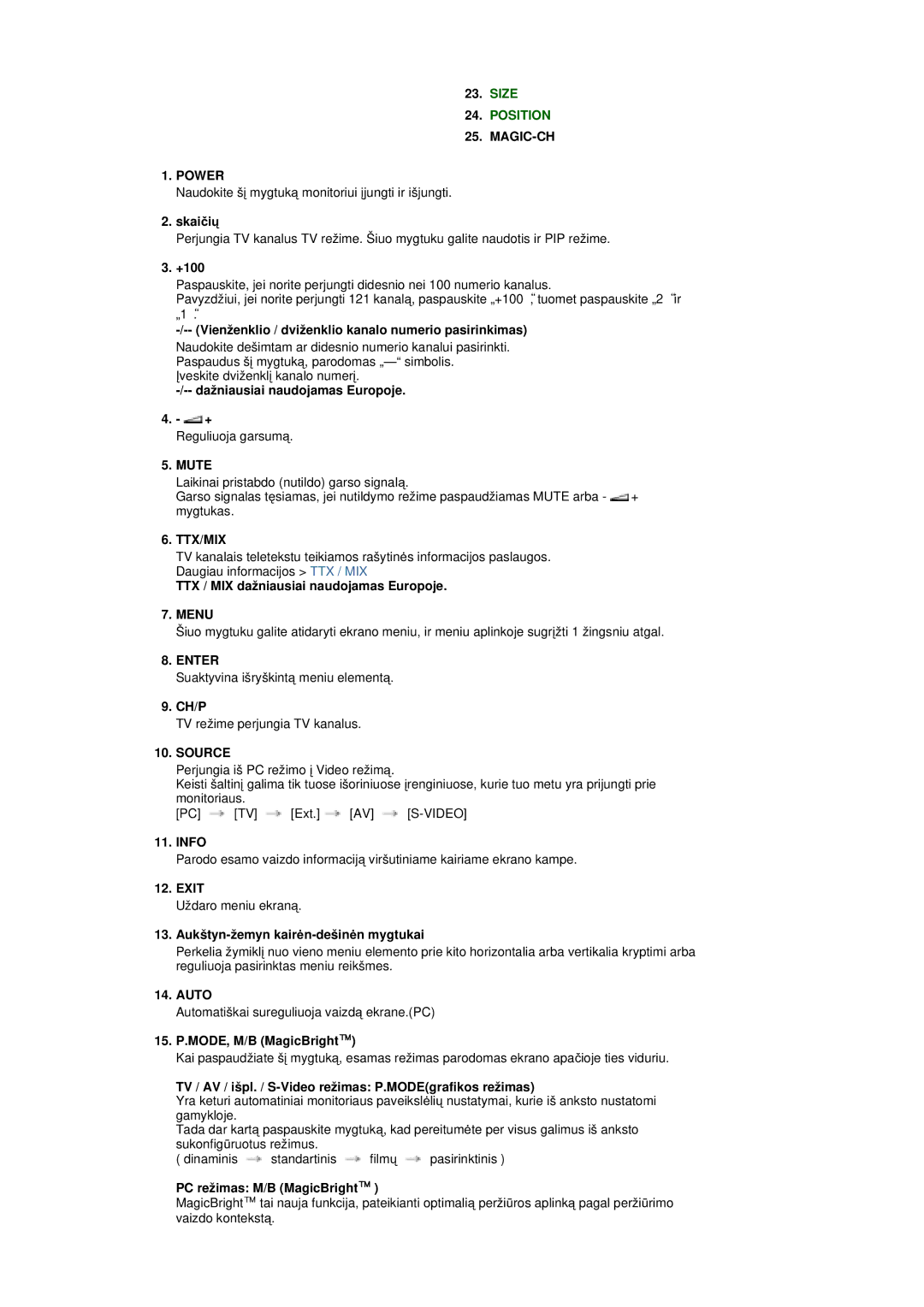 Samsung MZ19FSSS/EDC manual MAGIC-CH Power, Mute 