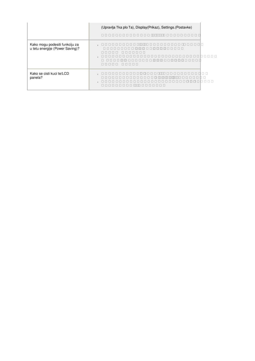 Samsung MZ19FSSS/EDC manual Kako mogu podesiti funkciju za uštetu energije Power Saving? 