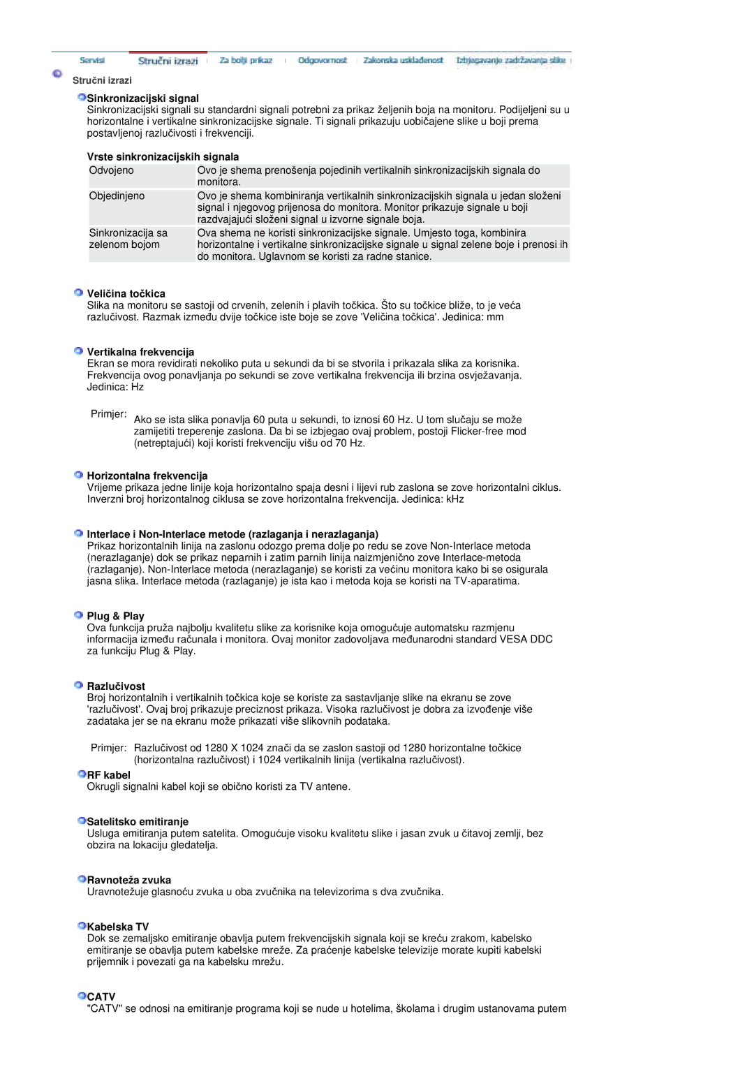 Samsung MZ19FSSS/EDC manual Catv 