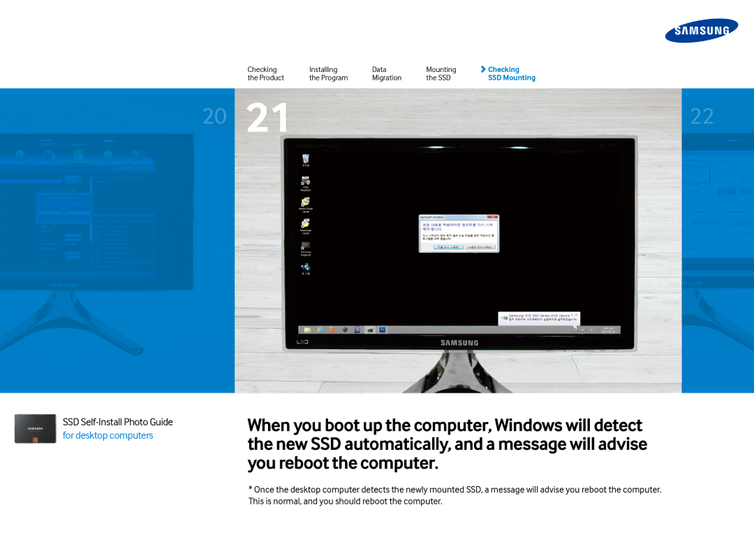 Samsung MZ7TE250LW, MZ7PD512Z, MZ7PD512BW manual SSD Self-Install Photo Guide for desktop computers 