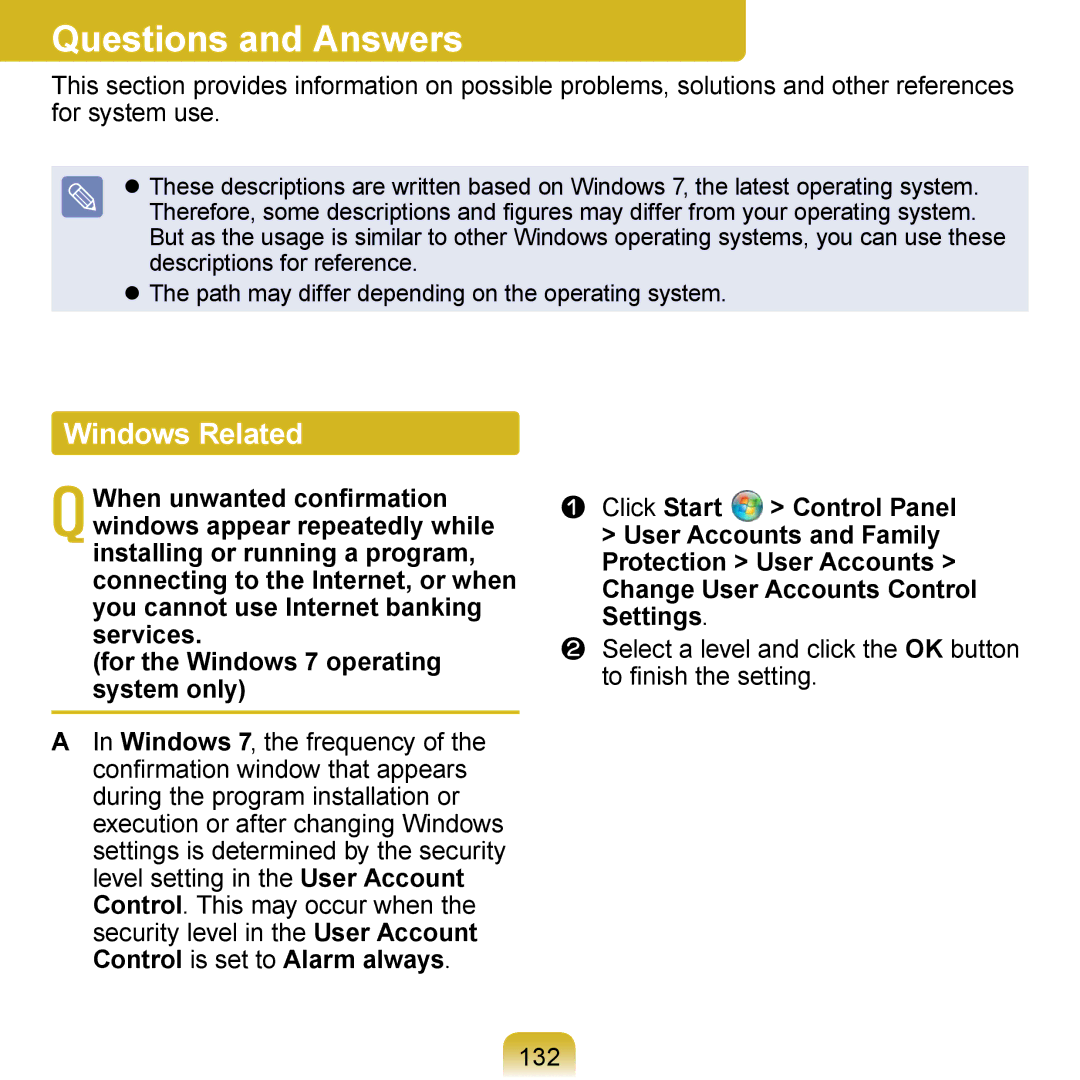 Samsung N140 manual Questions and Answers, Windows Related, Click Start, Control Panel 