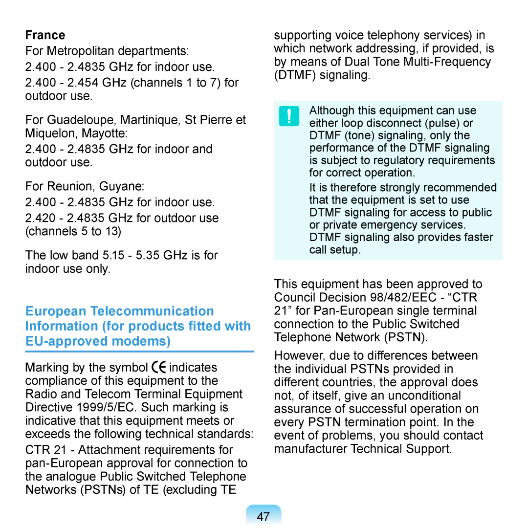 Samsung N140 manual France, Marking by the symbol indicates 