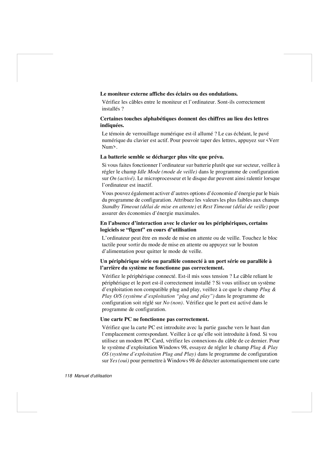 Samsung N640CN2013/SEF, N640CP4007/SEF, N640GR4001/SEF manual Le moniteur externe affiche des éclairs ou des ondulations 