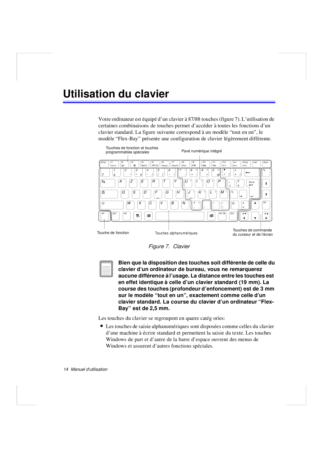 Samsung N640GR4002/SEF, N640CP4007/SEF, N640CN2013/SEF, N640GR4001/SEF, N640GP4001/SEF manual Utilisation du clavier, Clavier 