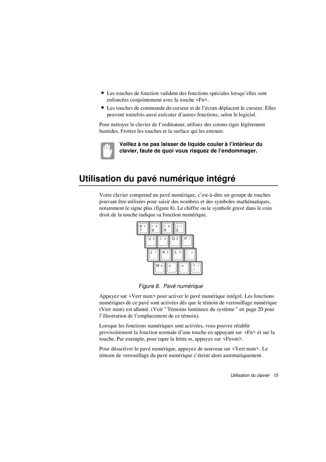 Samsung N640CP4008/SEF, N640CP4007/SEF, N640CN2013/SEF, N640GR4001/SEF Utilisation du pavé numérique intégré, Pavé numérique 