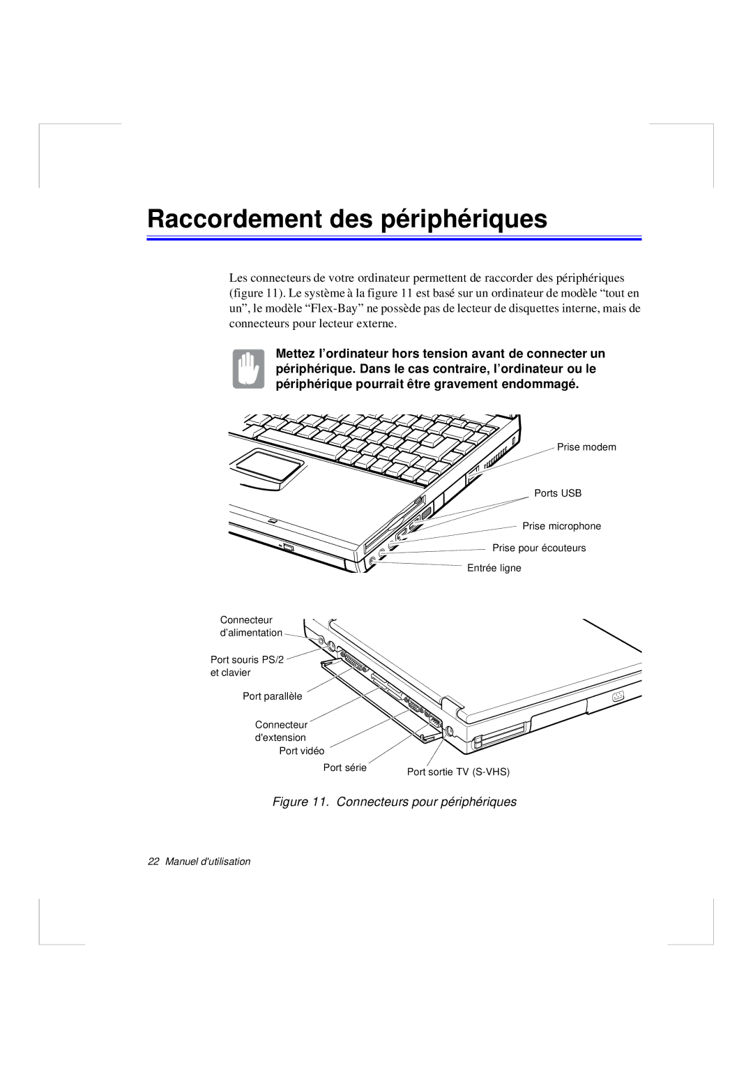 Samsung N640CN2011/SEF, N640CP4007/SEF, N640CN2013/SEF manual Raccordement des périphériques, Connecteurs pour périphériques 