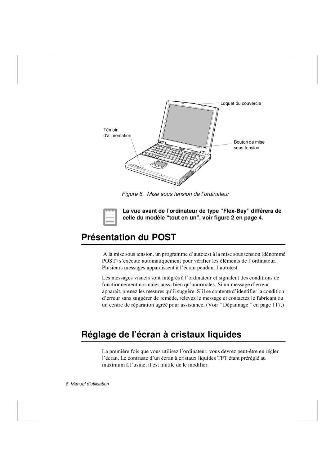 Samsung N640CN2011/SEG, N640CP4007/SEF, N640CN2013/SEF manual Présentation du Post, Réglage de l’écran à cristaux liquides 