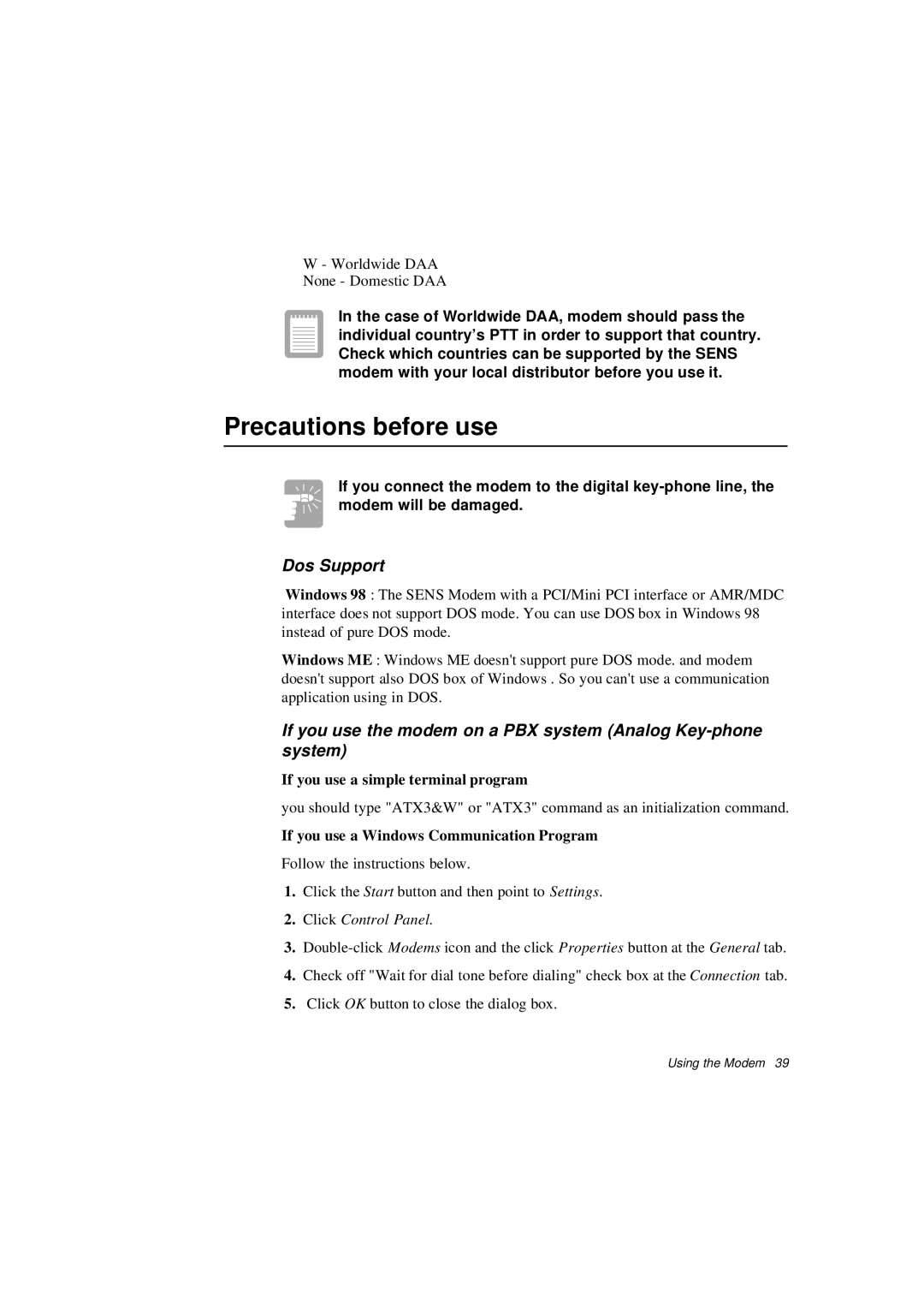 Samsung N640CN2011/SEG, N640CP4007/SEF, N640CP4024/EHQ manual Precautions before use, If you use a simple terminal program 