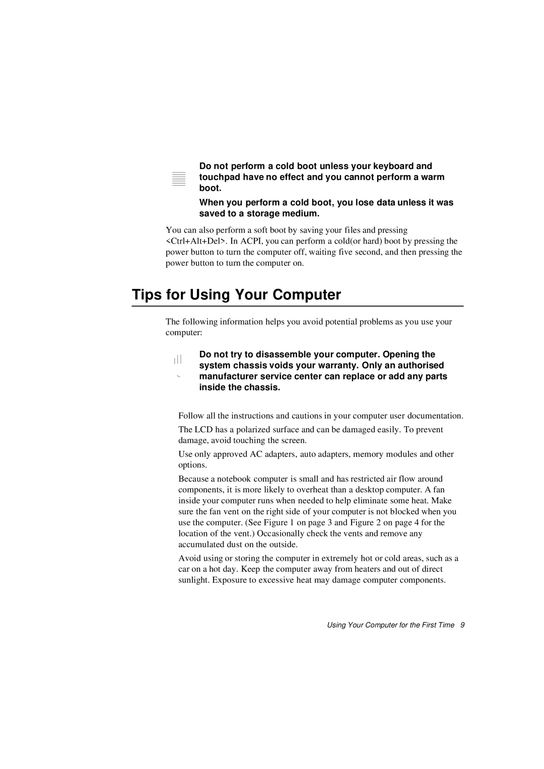 Samsung N640CL2054/EHQ, N640CP4007/SEF, N640CP4024/EHQ, N640CP2006/SEF, N640GP4001/SEF manual Tips for Using Your Computer 