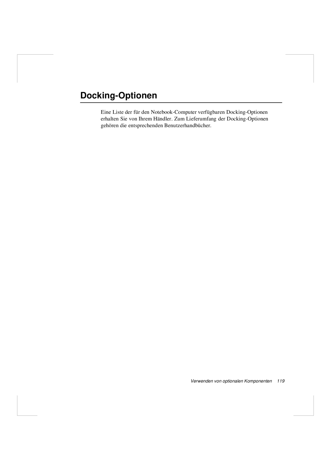 Samsung N640CP4007/SEG, N640GR4002/SEG manual Docking-Optionen 