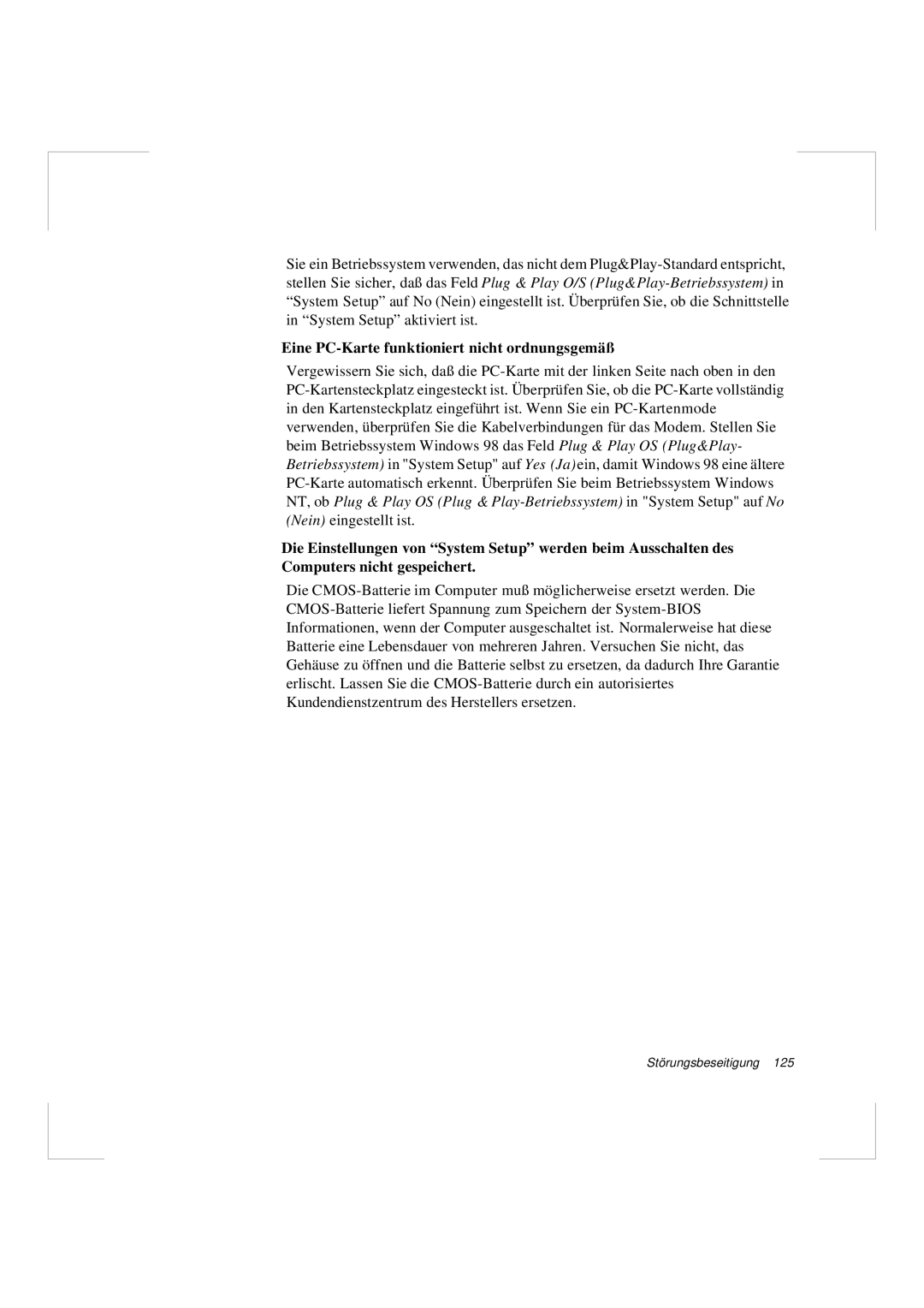 Samsung N640CP4007/SEG, N640GR4002/SEG manual Eine PC-Karte funktioniert nicht ordnungsgemäß 