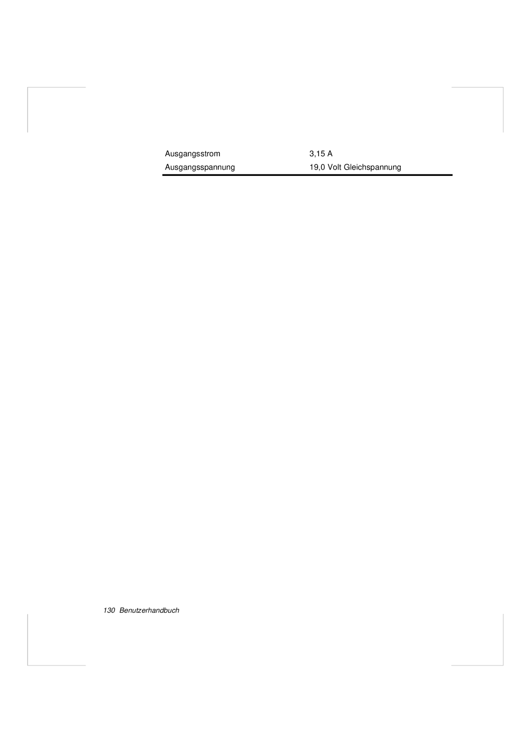 Samsung N640GR4002/SEG, N640CP4007/SEG manual Ausgangsstrom 15 a Ausgangsspannung 19,0 Volt Gleichspannung 