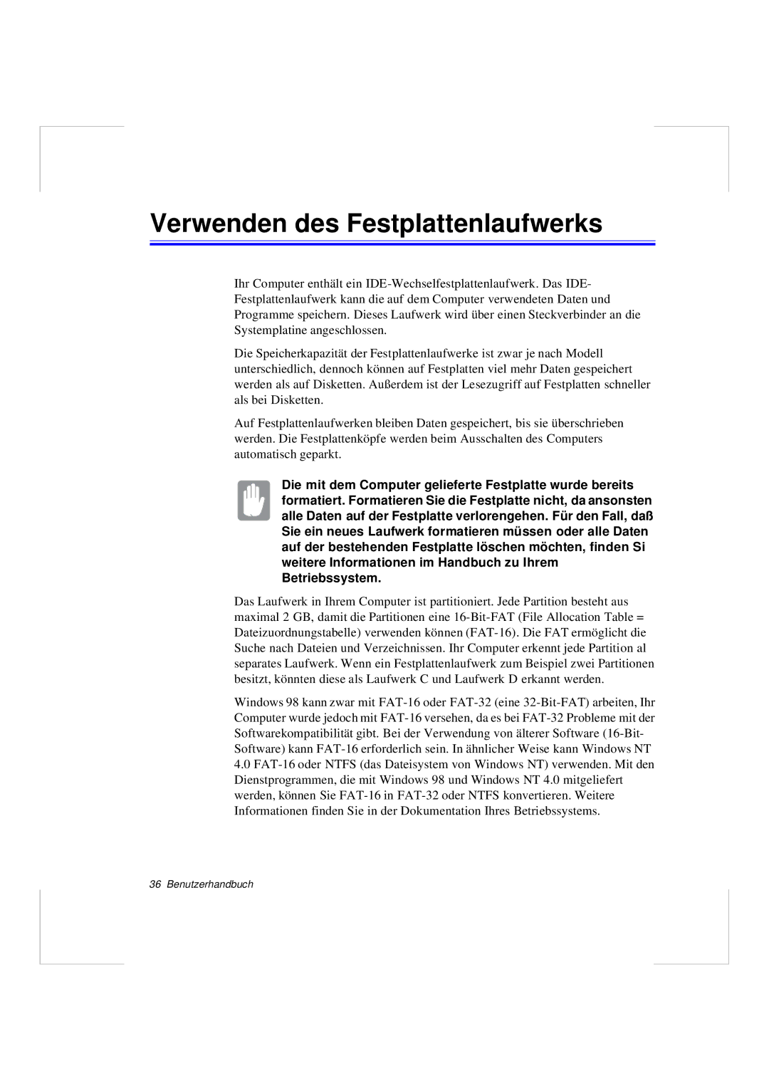 Samsung N640GR4002/SEG, N640CP4007/SEG manual Verwenden des Festplattenlaufwerks 