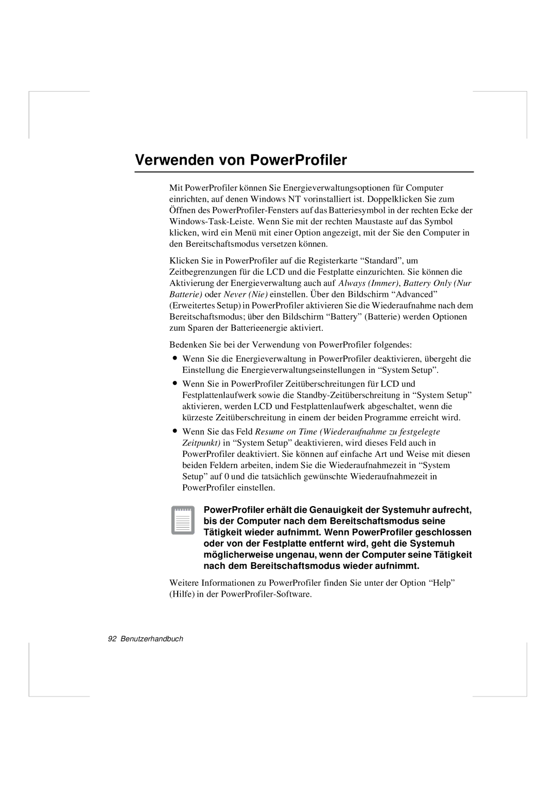 Samsung N640GR4002/SEG, N640CP4007/SEG manual Verwenden von PowerProfiler 