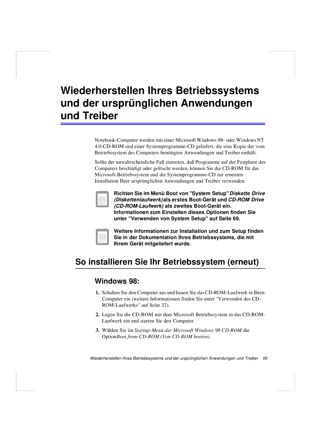 Samsung N640CP4007/SEG, N640GR4002/SEG manual So installieren Sie Ihr Betriebssystem erneut, Windows 