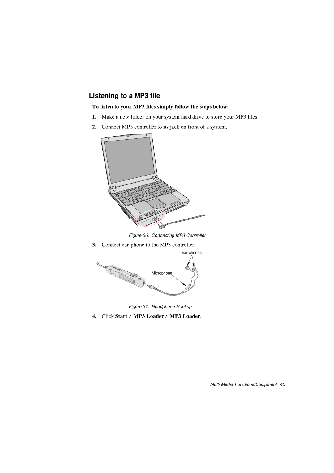 Samsung N760FR2101/SEF, N760GR2003/SEG Listening to a MP3 file, To listen to your MP3 files simply follow the steps below 