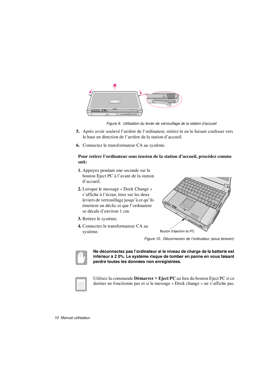 Samsung N760FS2023/SEF, N760PJ2008/SEF, N760PJ2005/SEF, N760GR2Z08/SEF manual Déconnexion de l’ordinateur sous tension 