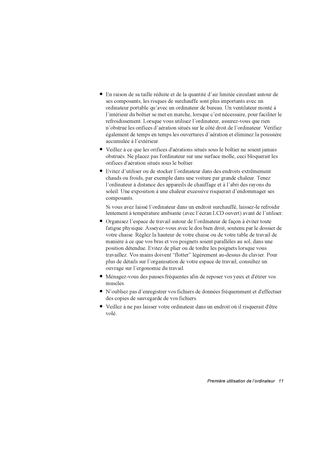 Samsung NA10DH00HT/SUK, NA10AJ0041/SEF, NA10AJ0001/SEF, NA10AH0046/SEF, NA10DJ0002/SEF Première utilisation de l’ordinateur 