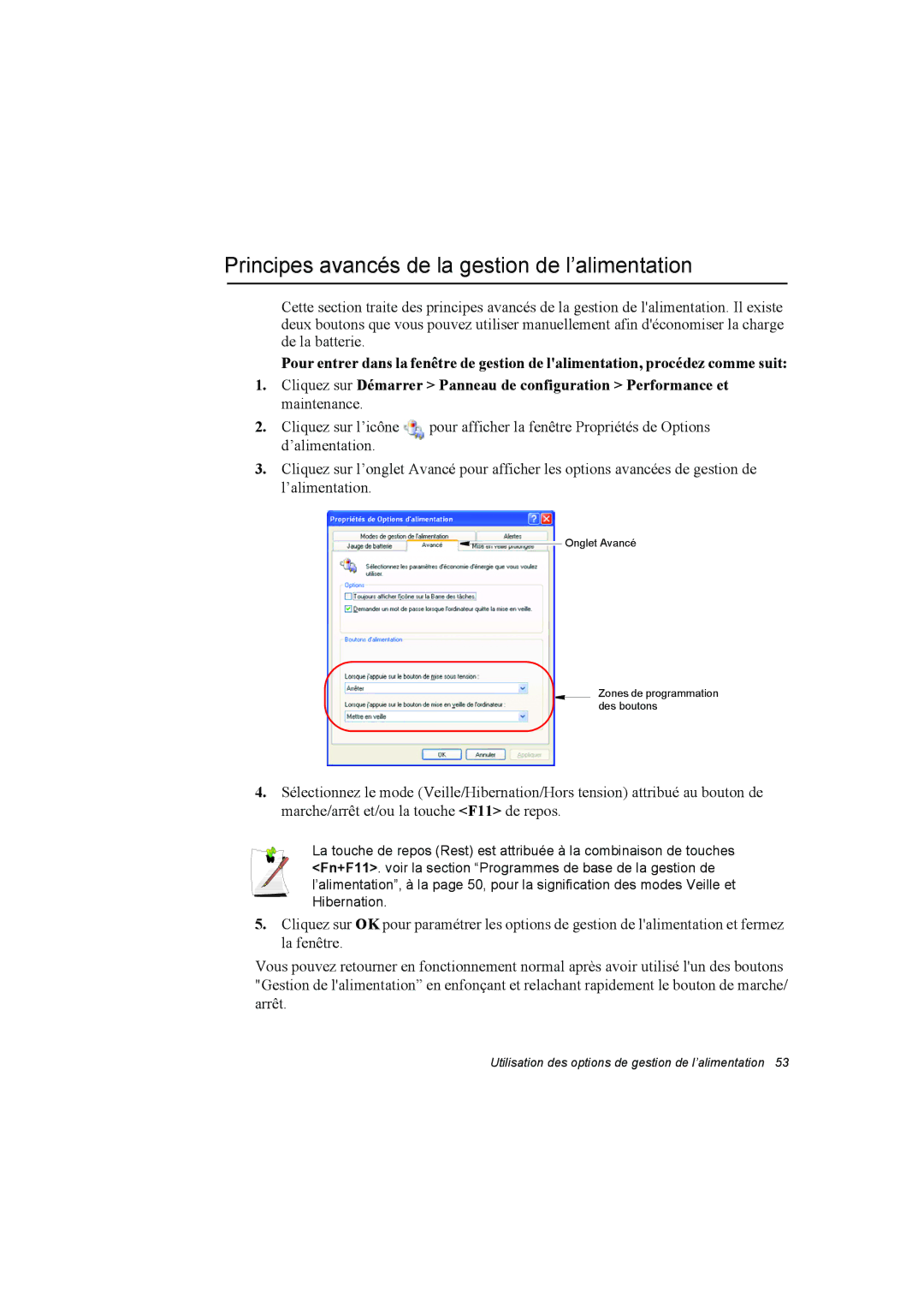 Samsung NA10DH00G5/SUK, NA10AJ0041/SEF, NA10AJ0001/SEF, NA10AH0046/SEF Principes avancés de la gestion de l’alimentation 